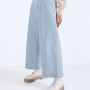 product-17-1 Culotte jeans with frayed hems