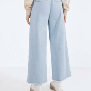 product-17-2 Culotte jeans with frayed hems