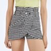 Gingham check print skort
