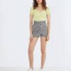 Gingham check print skort