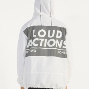 White jacket with reflective detail