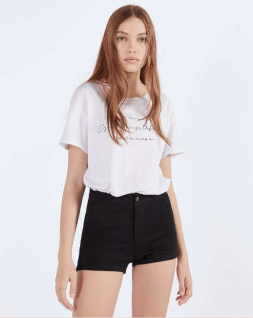 product-5-1 High waist denim shorts black