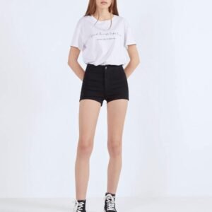 product-5-4 High waist denim shorts black